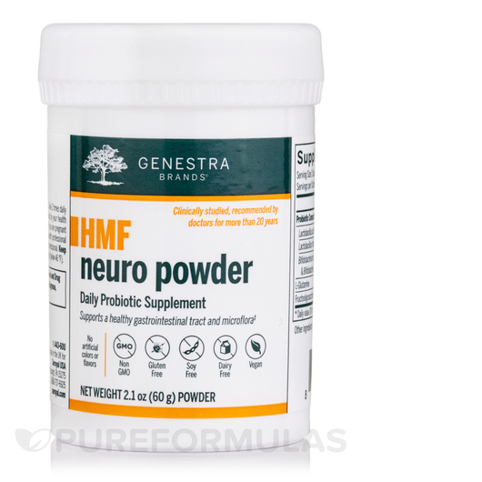 Основное фото товара Genestra, Поддержка мозга, HMF Neuro Powder, 60 г