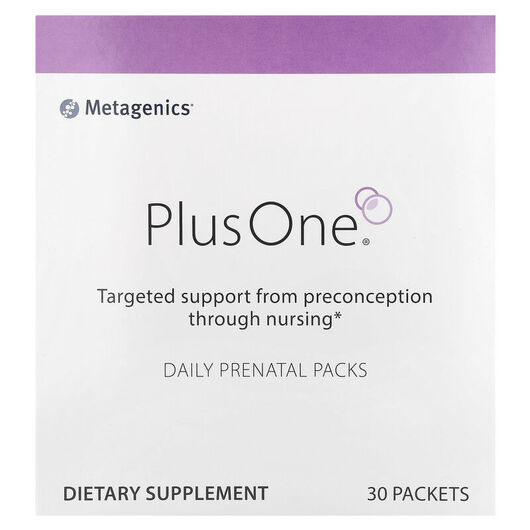 Основное фото товара Plus One Daily Prenatal Packs, Витамины для беременных, 30 пакето