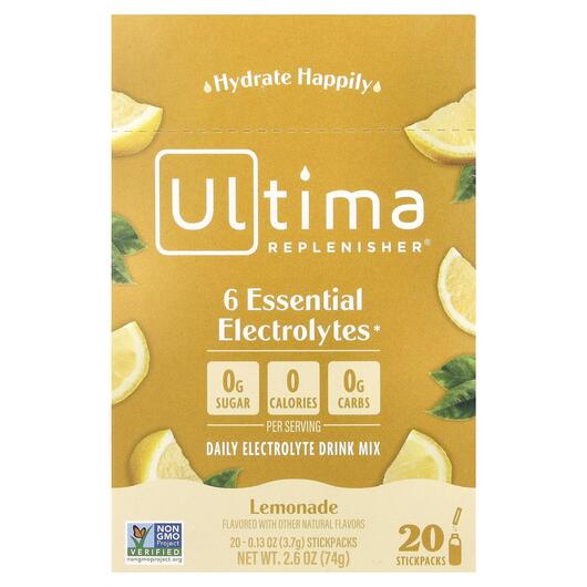 Основное фото товара Электролиты вкус Лимонад, Electrolyte Powder Lemonade, 3.5 г 