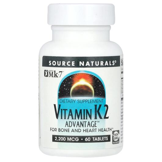 Основное фото товара Vitamin K2 Advantage 2200 mcg 60, Витамин К2 2200 мкг, 60 таблето
