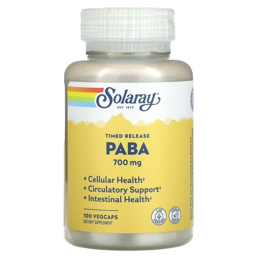 Основное фото товара 4-Аминобензойная кислота, Timed Release PABA 700 mg, 100 капсул