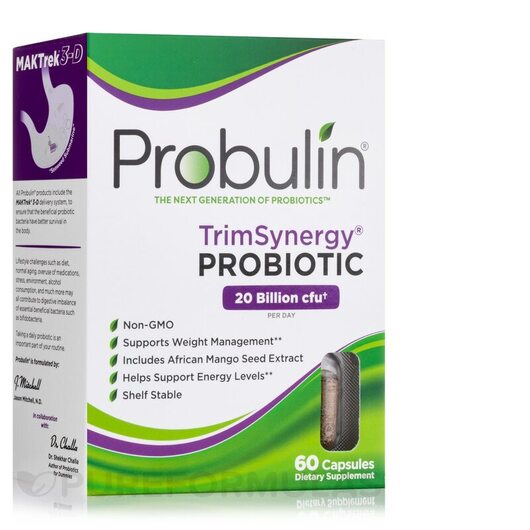 Основное фото товара Пробиотики, TrimSynergy Probiotic 20 Billion CFU, 60 капсул