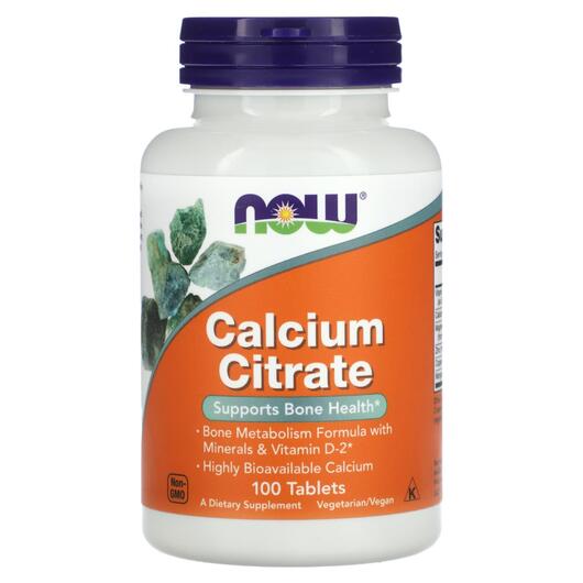 Основное фото товара NOW, Кальций, Calcium Citrate, 100 таблеток