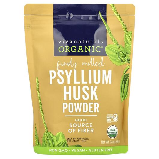 Основне фото товара Organic Psyllium Husk, Лушпиння насіння подорожника, 680 г
