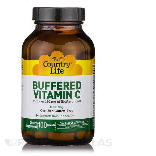 Основное фото товара Buffered Vitamin C 1000 mg with Bioflavonoids, Витамин C, 100 таб