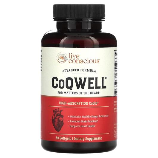 Основное фото товара Live Conscious, Коэнзим CoQ10, CoQWell, 60 капсул