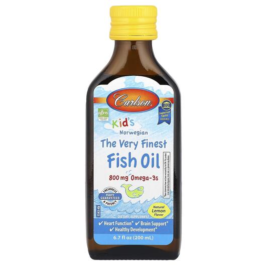 Основное фото товара Рыбий жир, Kid's Norwegian The Very Finest Fish Oil, 200 мл