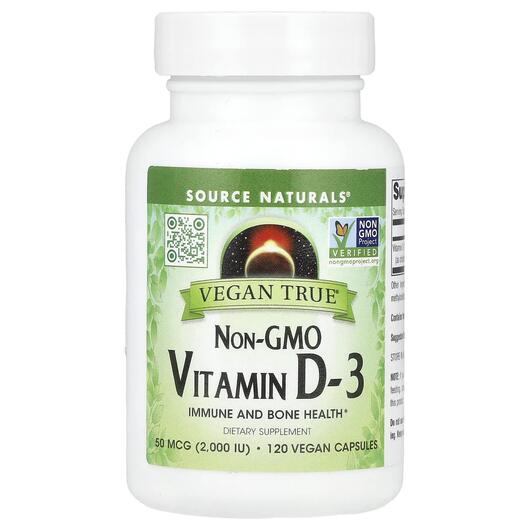Основное фото товара Витамин D, Non-GMO Vitamin D-3 50 mcg 2000 IU, 120 капсул