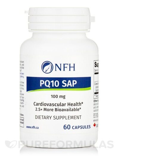 Основное фото товара NFH, Кардио комплекс, PQ10 SAP 100 mg, 60 капсул
