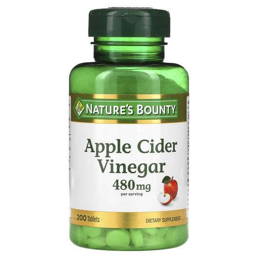 Основное фото товара Яблочный уксус 480 мг, Apple Cider Vinegar 480 mg, 200 таблеток