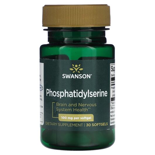 Основное фото товара Swanson, Фосфатидилсерин, Phosphatidylserine 100 mg, 30 капсул