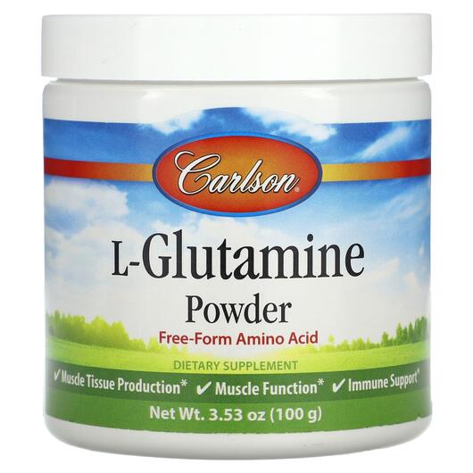 Основное фото товара Carlson, L-Глутамин, L-Glutamine Powder, 100 г