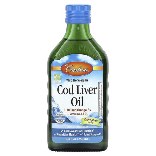 Основное фото товара Wild Norwegian Cod Liver Oil Fruit Splash, Масло печени трески, 2