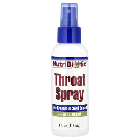 Основное фото товара NutriBiotic, Спрей для горла, Throat Spray, 118 мл