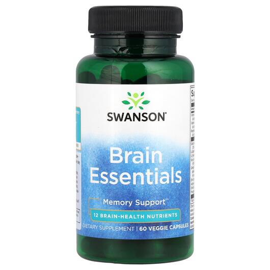 Основное фото товара Swanson, Поддержка памяти и внимания, Brain Essentials, 60 капсул