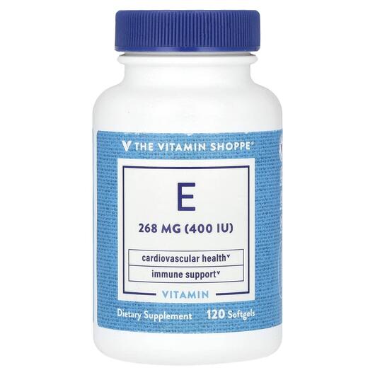 Основное фото товара Витамин E Токоферолы, Vitamin E 268 mg 400 IU, 120 капсул