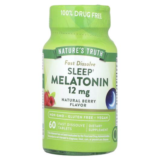 Основное фото товара Мелатонин, Sleep Melatonin Natural Berry 12 mg, 60 таблеток