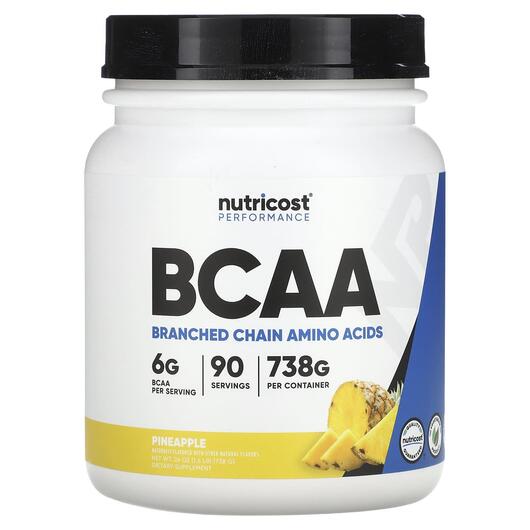 Основное фото товара Nutricost, БЦАА, Performance BCAA Pineapple, 738 г