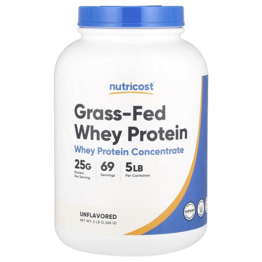Основное фото товара Grass-Fed Whey Protein Concentrate Unflavored, Протеин Изолят, 22
