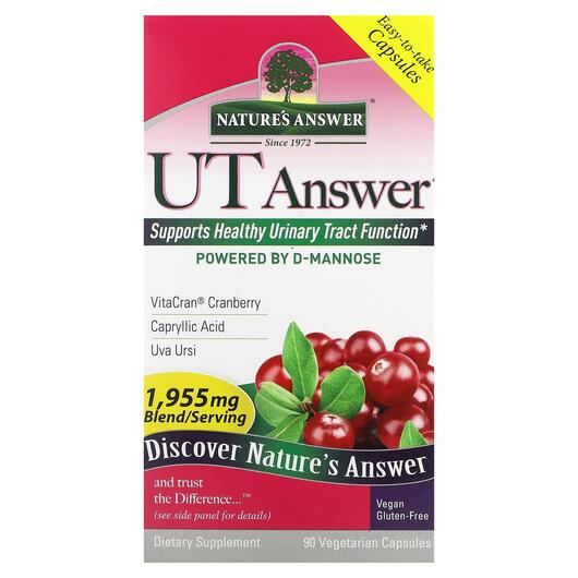 Основное фото товара Nature's Answer, Д-манноза, UT Answer 1955 mg, 90 капсул