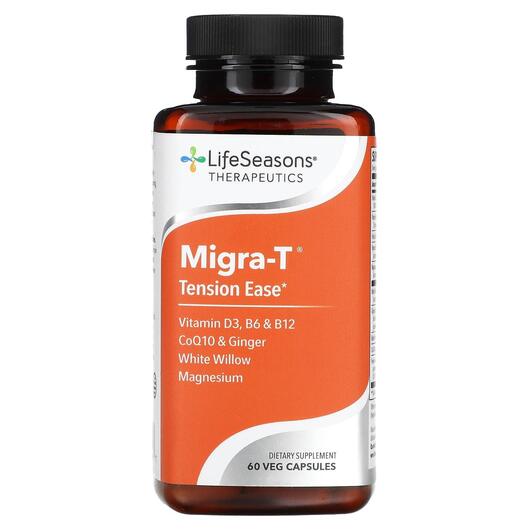 Основное фото товара LifeSeasons, Средство от мигрени, Migra-T Tension Ease, 60 капсул