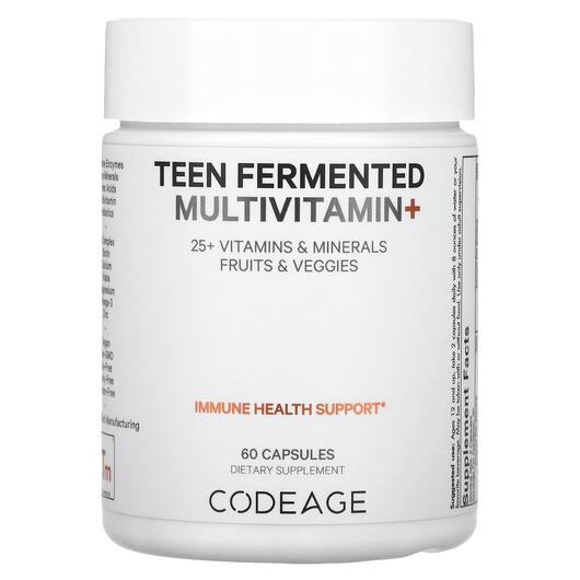 Основное фото товара CodeAge, Мультивитамины, Teen Fermented Multivitamin, 60 капсул
