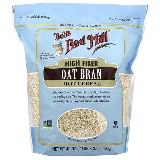 Основное фото товара Bob's Red Mill, Отруби, High Fiber Oat Bran Hot Cereal, 1.13