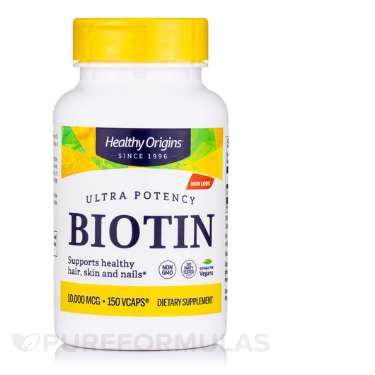 Основное фото товара Healthy Origins, Витамин B7 Биотин, Biotin 10000 mcg, 150 капсул