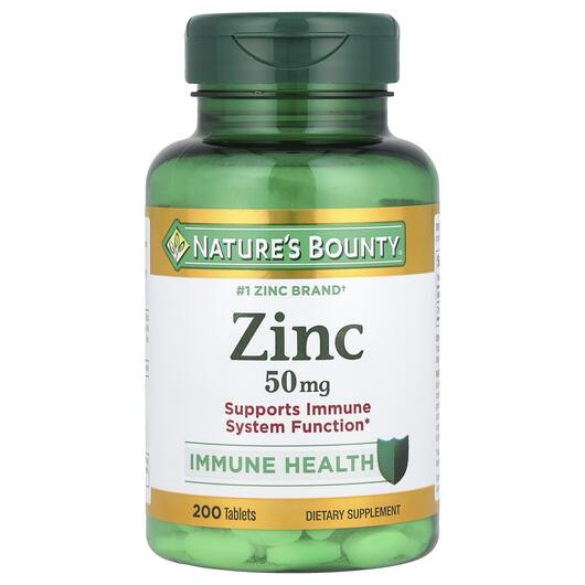 Основное фото товара Nature's Bounty, Цинк 50 мг, Zinc 50 mg, 200 капсул