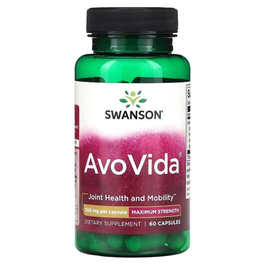 Основное фото товара Поддержка суставов, AvoVida Maximum Strength 300 mg, 60 капсул