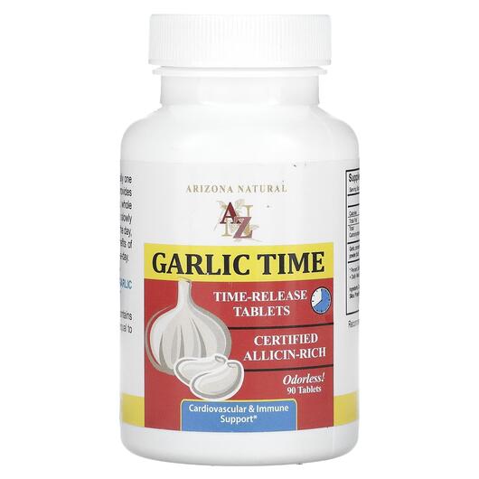 Основное фото товара Arizona Natural, Экстракт Чеснока, Garlic Time, 90 таблеток
