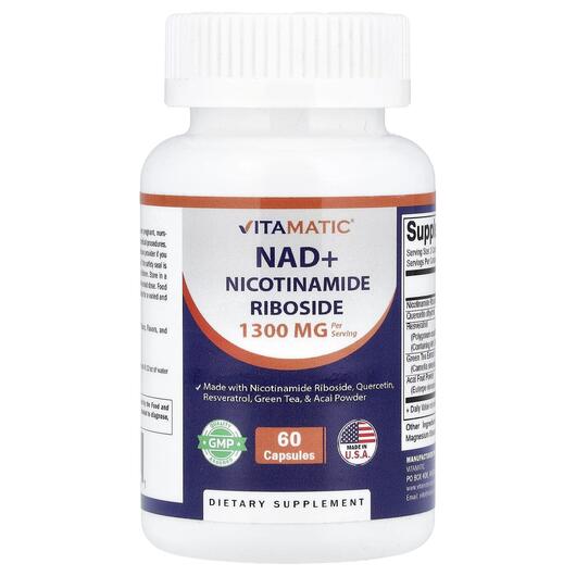 Основне фото товара Vitamatic, NAD+, Нікотинамід НАД+, 60 капсул