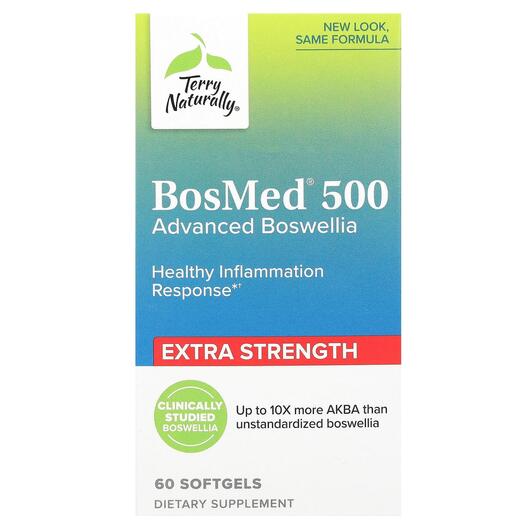 Основное фото товара Terry Naturally, Босвеллия, BosMed 500 Extra Strength, 60 капсул