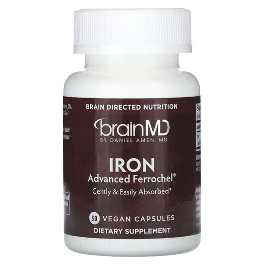 Основное фото товара BrainMD, Железо, Iron, 30 капсул