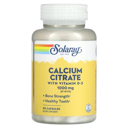 Основное фото товара Calcium Citrate with Vitamin D-3 1000 mg, Кальция Цитрат, 90 капс