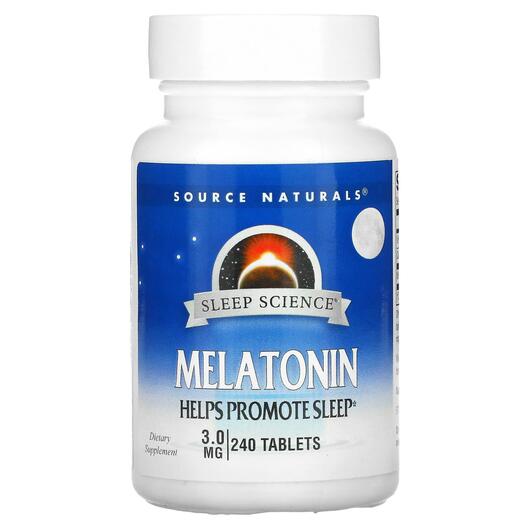 Основное фото товара Source Naturals, Мелатонин 3 мг, Melatonin 3 mg 240, 240 таблеток