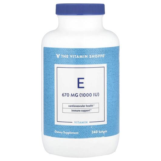 Основное фото товара Витамин E Токоферолы, Vitamin E 670 mg 1000 IU, 240 капсул