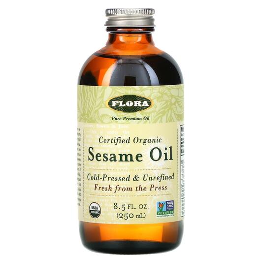 Основное фото товара Flora, Кунжутное масло, Sesame Oil, 250 мл