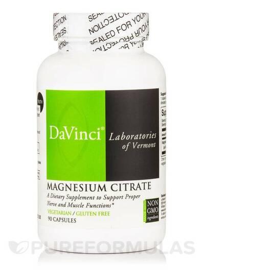 Основное фото товара DaVinci Laboratories, Магний Цитрат, Magnesium Citrate, 90 капсул