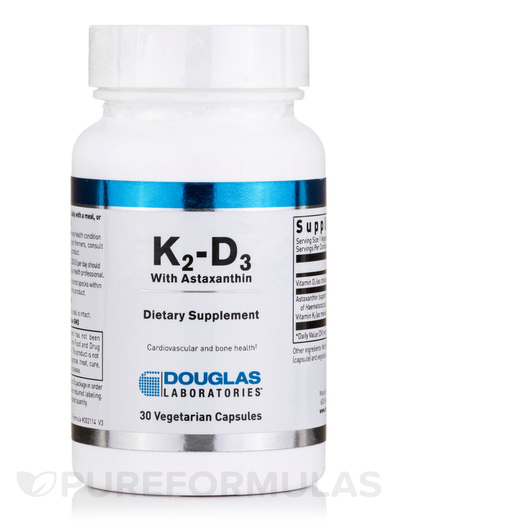 Основное фото товара Витамины D3 + K2, K2 D3 with Astaxanthin, 30 капсул
