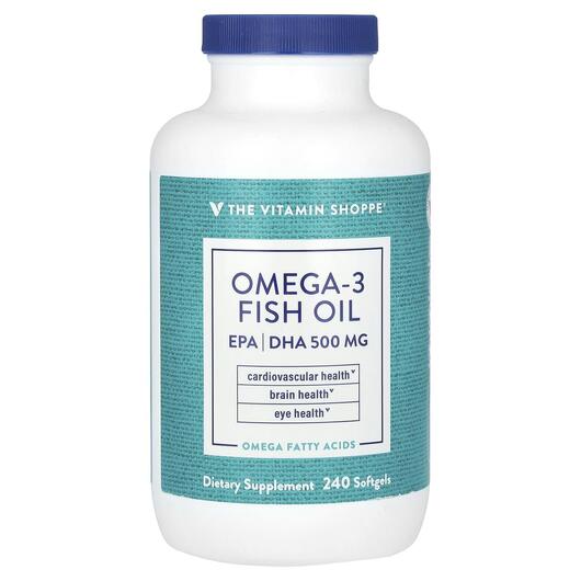 Основное фото товара Омега 3, Omega-3 Fish Oil EPA/DHA 500 mg, 240 капсул