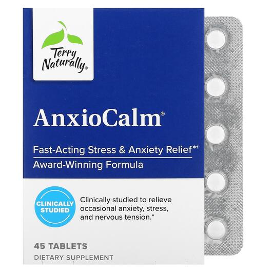Основное фото товара Terry Naturally, Поддержка стресса, AnxioCalm, 45 таблеток