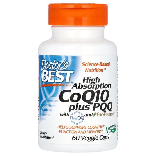 Основное фото товара Коэнзим CoQ10 100 мг c PQQ, CoQ10 Plus PQQ, 60 капсул