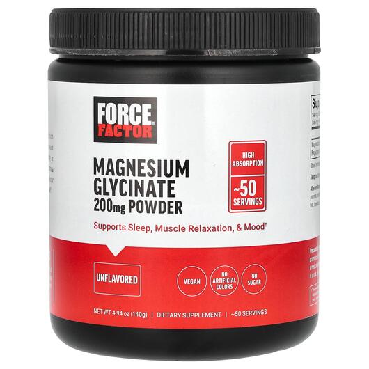 Основное фото товара Магний Глицинат, Magnesium Glycinate Powder Unflavored, 140 г