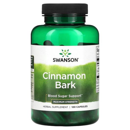 Основное фото товара Экстракт корицы, Cinnamon Bark Maximum Strength, 120 капсул