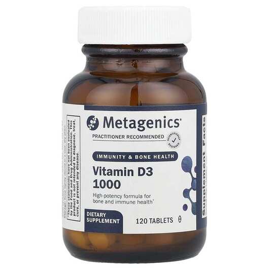 Основне фото товара Metagenics, Vitamin D3 1000, Вітамін D3, 120 таблеток