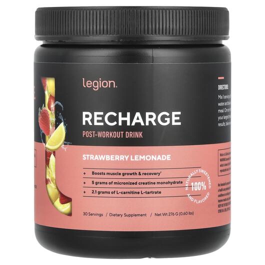 Основное фото товара Recharge Post-Workout Drink Strawberry Lemonade, Поствокраут, 276