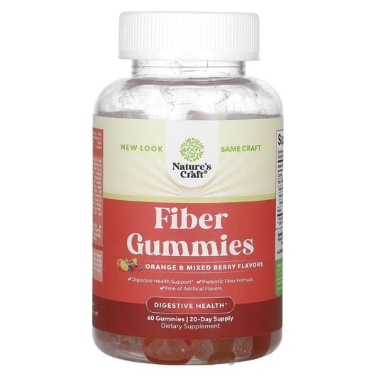 Основное фото товара Adult Fiber Gummies Orange and Mixed, Конфеты с клетчаткой, 60 та