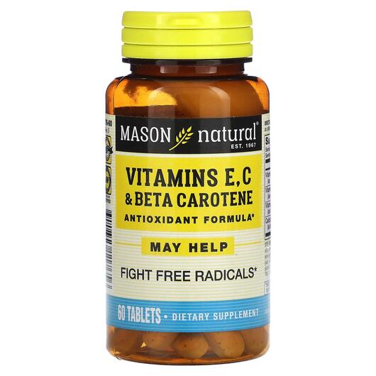 Основное фото товара Витамин А Ретинол, Vitamins E C & Beta Carotene, 60 таблеток