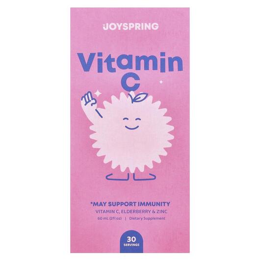 Основне фото товара Joy Spring, Vitamin C + Zinc, Вітамін C, 60 мл